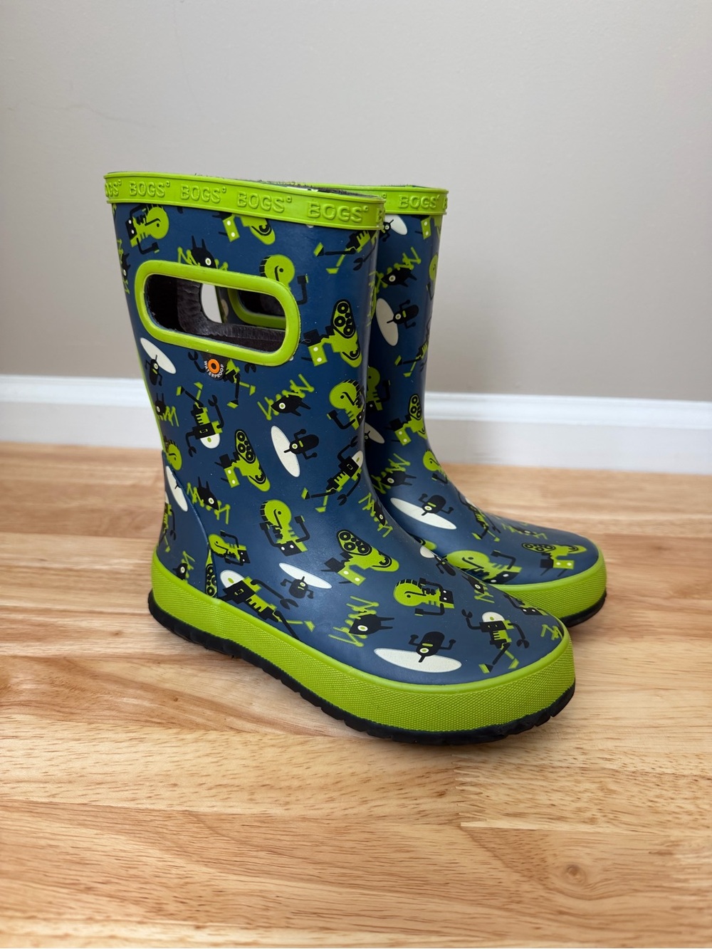 BOGS Skipper Robots Kids Size 13 Waterproof Rain Boots - Boys Girls Unisex